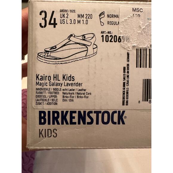 Birkenstock Kids Kairo HL Sandals Size 3 UK 34 Magic Galaxy Lavender - Picture 9 of 11